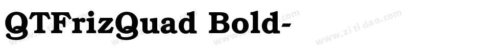 QTFrizQuad Bold字体转换